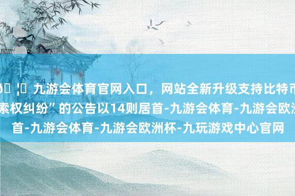 🦄九游会体育官网入口，网站全新升级支持比特币其中案由为“单据追索权纠纷”的公告以14则居首-九游会体育-九游会欧洲杯-九玩游戏中心官网