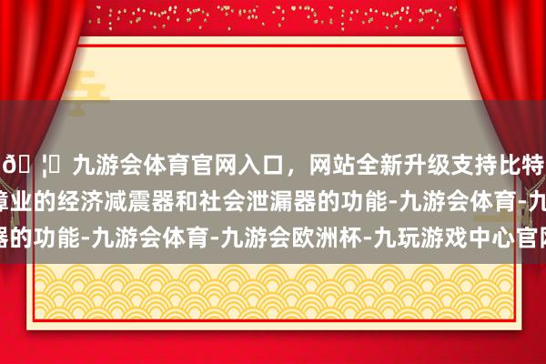 🦄九游会体育官网入口,网站全新升级支持比特币对于充分发扬保障业的经济减震器和社会泄漏器的功能-九游会体育-九游会欧洲杯-九玩游戏中心官网