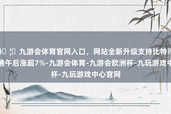 🦄九游会体育官网入口，网站全新升级支持比特币中国联通午后涨超7%-九游会体育-九游会欧洲杯-九玩游戏中心官网